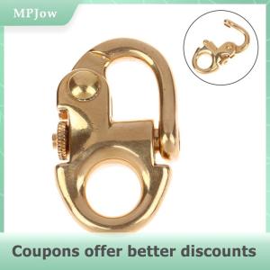 【MPJow】 Solid Brass Buckle Clasp Buckle Keychain Ring Hook Screw Pin Joint Connecter Bag Strap Leather Craft Accessories Parts