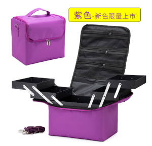Professional Hand-held Large Capacity Multi Layers Make Up Storage Bag Organizer
