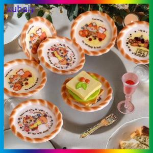 xuhaiy 10PCS Cute Dollhouse Miniatures Puppy Dog Print Bread Pan Models Doll House Accessories Decor Kids Pretend Play Toys DIY Gifts