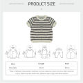 Korean Style Casual Striped Striped Round Neck Knit Top for Women Blouses Women New Style 2024. 