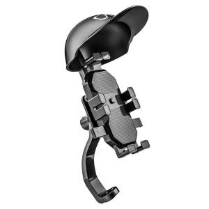 🚚【สินค้าใหม่ + จัดส่งฟรี】🚚ที่ใส่อุปกรณ์นำทางจักรยานไฟฟ้าอเนกประสงค์ที่ใส่หมวกกันน็อคขนาดเล็กที่จับโทรศัพท์มือถือรถจักรยานยนต์ที่บังแดดกันน้ำได้ที่จับติดกระจกมองหลัง