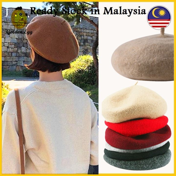 Women's Fashion Beanie Beret - Solid Color Winter Hat, French Style Artist Ski Cap 4 thumbnail image