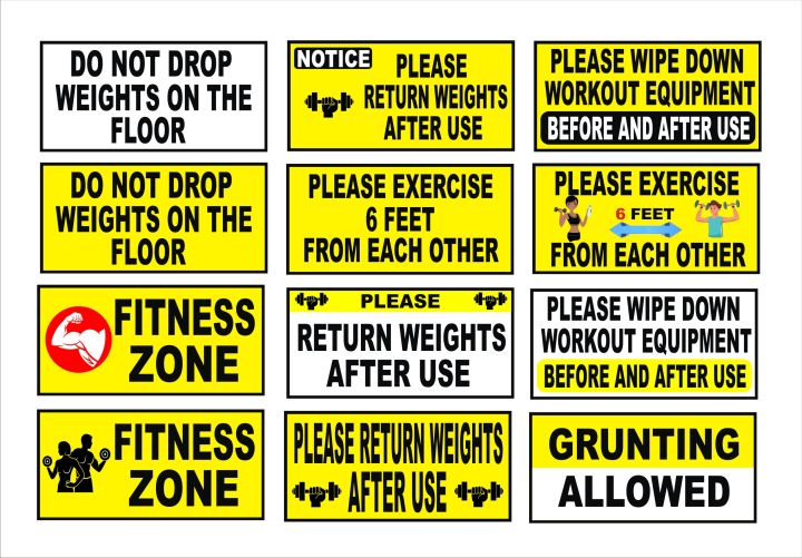 GYM SIGNAGE WORKOUT SIGNAGE Lazada PH make-your-own-ai