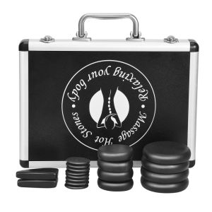 🚚 บริการจัดส่งในพื้นท้อง🚚ชุดหินนวดหินบะซอลต์ร้อนชุดหิน20ชิ้นพร้อมกล่องทำความร้อนสำหรับนวดตัว