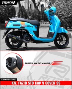 Knalpot Rob1 Fazzio - Gear 125 - Mio M3 - Mio Z - Freego - Fino - Xeon GT - filano Rob1 Standart Racing Cap V