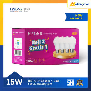 Lampu Bohlam LED Histar Multipack 15W A70D Beli 3 Gratis 1 170-240V 6500K Putih
