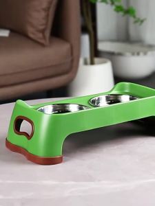 High-sided cat bowl with elevated table pet bowl cat food bowl canned food bowl for dogs and cats double bowlsupplies