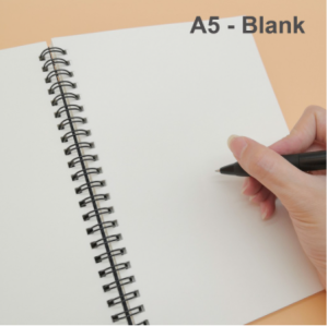[Ready Stock] 100pages 200pages Black Notebook A4 A5 A6 Spiral Wire O Planner Journal / Buku Nota -Blank-Line-Dot-Grid Sketch Book Exercise Buku Latihan Diary Planner Record Book