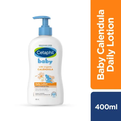 Cetaphil Calendula Gentle Wash & Shampoo & Daily Baby Lotion Combo 400ml - Hypoallergenic for Sensitive Skin