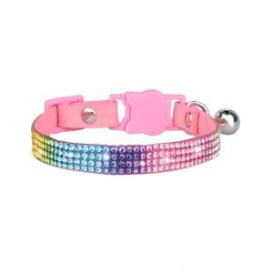 Sparkling Cat Collar Breakaway Kitten Collar With Bell Rhinestone Cat Collar Blings Cat Collar With Bell Pet Collar
