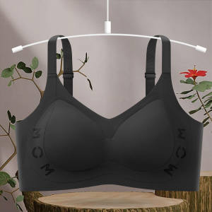 Plus Size Push Up Bra For Women Wireless Seamless M-2XL Soft Support Lift Anti Sagging Fixed Cup 3 Hook Back Closure Underwear