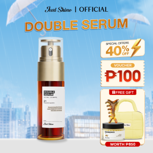 Just Skin Double Serum- Anti-aging Fading Dark Spots Fine Lines Repairing Essence 50ml | Just Shine