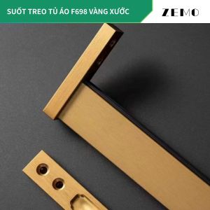 Suốt Treo Tủ Áo Vàng Đồng Xước (gửi hàng thanh 1m) (CẦN GỬI THANH 3m LH SHOP)