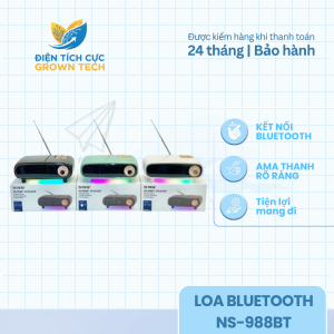 Loa Bluetooth NS-988BT với kết nối Bluetooth âm thanh rõ ràng tiện lợi mang đi 24 tháng Bảo hành