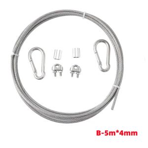 เชือกตากผ้า  ลวดสลิง เชือกลวดสลิงเคลือบพลาสติก ราวตากผ้า แข็งแรง กันสนิม ใช้ในบ้านและกลางแจ้ง ตากผ้า ผ้าห่ม