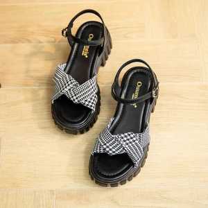 GEVANI FASHION - WEDGES TALI WANITA HAK FLATFROM 5 CM PITA AL 021