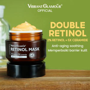 VIBRANT GLAMOUR [BPOM] 2% Retinol Gel Masker 50G 5X Ceramide Pemutih Anti Penuaan Perbaikan Penghalang Kulit Masker Wajah Melembabkan Kulit Bercahaya Melembabkan Mengencangkan Anti Kerut Bintik-bintik Bintik Gelap