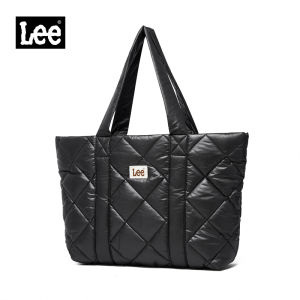 LEE Black Puffy Tote Bag Women for college Large Capacity Laptop Big Shoulder Bag elegant with internal zipper gentle woman tote bags For Office Lady girls