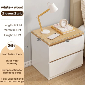 Bedside Table Bedside Cabinet Storage Shelf Rack Drawer Small Solid Wood Simple Mini Cabinet LockerSideboard 床头柜