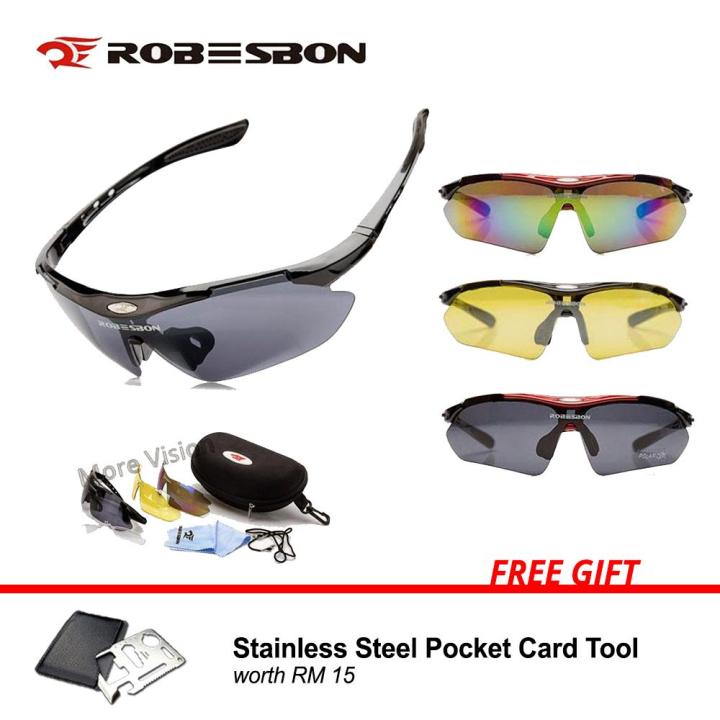 Attractive Free Gift Robesbon Polarized Sunglasses with 3 Interchangeable UV400 Protection Colored Lenses Lunette De Soleil Polarise Glass Lens Polarized Sunglasses Lazada Lazada