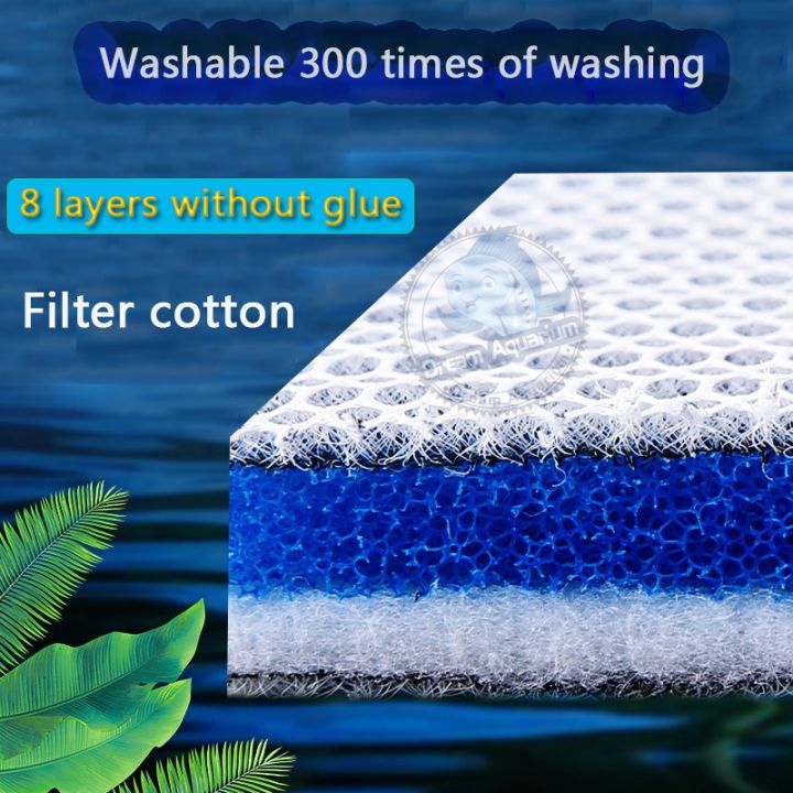 Reusable 8D Fish Tank Filter Sponge Biochemical Aquarium Filter Foam ...