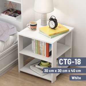 ORANGE Meja Nakas Kayu Bedside Minimalis - Meja Samping Kamar Tidur - Meja Sisi Kayu Bedside