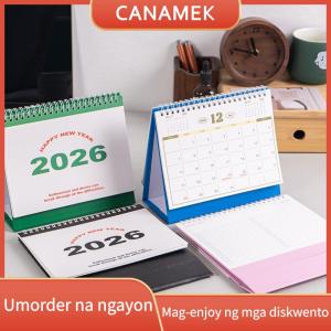 CANAMEK 2026 Calendar Simple Memo Book Monthly Daily Planner Scheduler Time Management Home Office Desktop Decoration Standing Calendar