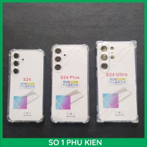 Ốp lưng Samsung S24 Ultra/ S24+ (Plus) / S24 dẻo trong dẻo đen chống sốc cao cấp bảo vệ cam bền đẹp