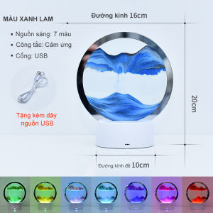 TRANH CÁT CHẢY CHUYỂN ĐỘNG 3D KẾT HỢP ĐÈN LED ĐỔI MÀU SÁNG TẠO - DECOR ĐÈN TRANG TRÍ NHIỀU CÔNG DỤNG