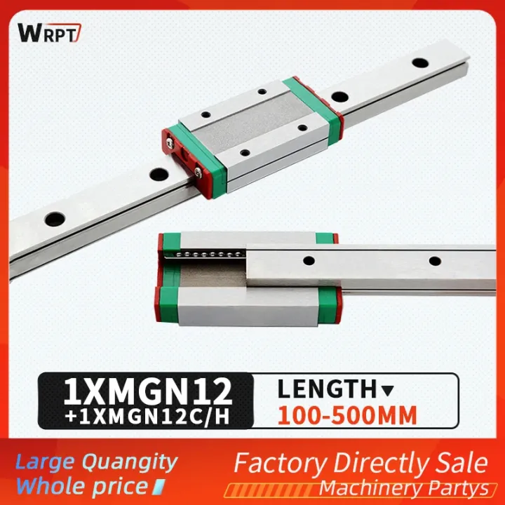 Rail Linéaire MGN12H 12mm - Longueur 100mm - Guidage à Billes Haute Précision Pour CNC, Imprimantes 3D, Machines Automatiques