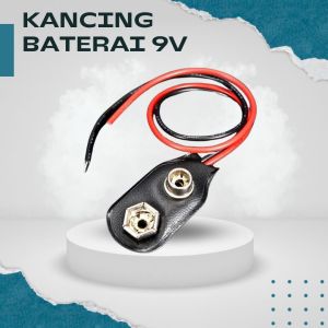 Kancing Baterai 9V - Kotak Konektor Tutup Terminal Soket untuk Baterai 9 Volt