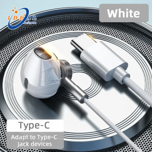 HiFi Bass Stereo Volume Control With Mic 3.5mm Wired Earbuds Usb Type C Headphone   For Galaxy S25 S24 Ultra iPhone 17