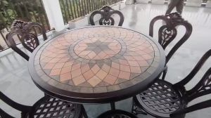 Bộ Bàn Ghế Ban Công SMARTHOMES D60 Mặt Đá Cao Cấp Nhỏ Gọn Cho Không Gian Ngoài Trời