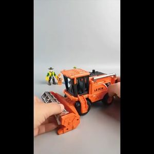 Farm Harvester Toy Vehicle Friction Powered Shockproof ABS Kids Pretend Play Tractor Gift