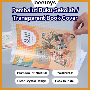 Transparent Book Covers Waterproof Wrapping Book Adhesive Film for Activity/Text/Exercise Book