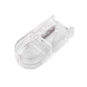 MACRAMEX Portable Pill Cutter Box Mini Clear Tablet Cutter Splitter Durable Small Pill Boxes for Daily Use