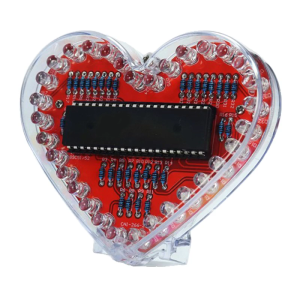 Glowing Heart Shape DIY Electronics Soldering Kit With 32 RGBs LEDs Decorative Light For Home Decoration And Gift Giving