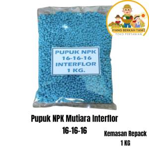 NPK MUTIARA 16 16 16 Interflor repak 1 kg