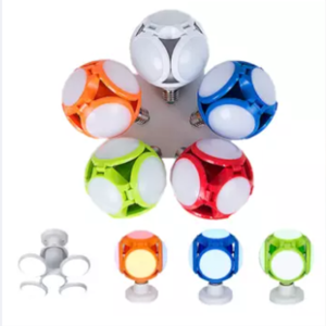 Quality Assurance E27 40W 2400LM 6500K LED Football Bulbs Ceiling Light Bulb UFO Deformable Lamp Folding Football Light Home LED Light for Garage Basement Hallways Kitchen Living Room