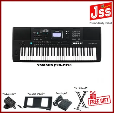 JSS YAMAHA PSR-E473 2023 NEW (w/ free sustain) 61-KEY PORTABLE KEYBOARD SUPER HEAVY DUTY (ORIGINAL)