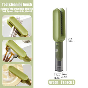 เครื่องใช้สำหรับโต๊ะอาหารที่ใช้ในครัวแปรงแปรงทำความสะอาดตัดตะกรันที่ล้างหม้อคลาบติดแน่นแปรงที่ตัดช้อนทำความสะอาดได้อย่างรวดเร็ว