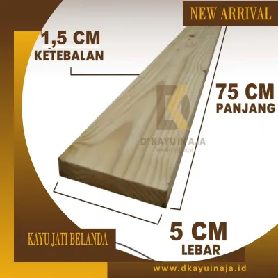 Kayu Jati Belanda Pinus Papan Halus 120 100cm 120cm bakar Ukuran 1.8 x 5 x 110 cm
