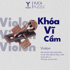 Đồ chơi trí tuệ Violon Yuca Puzzle - Vĩ cầm Thử thách giải đố thông minh Hack não Trí tuệ Đồ chơi Tư duy Xếp hình 3D