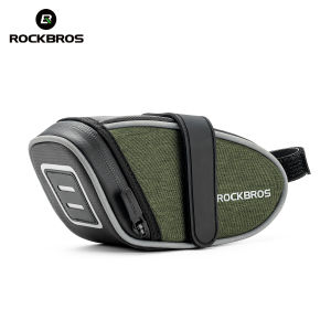 ROCKBROS Bicycle Tail Bag with Taillight Stable 3D Three-dimensional Adjustable MTB Road Bike Rear Bag Reflective Bicycle Bag