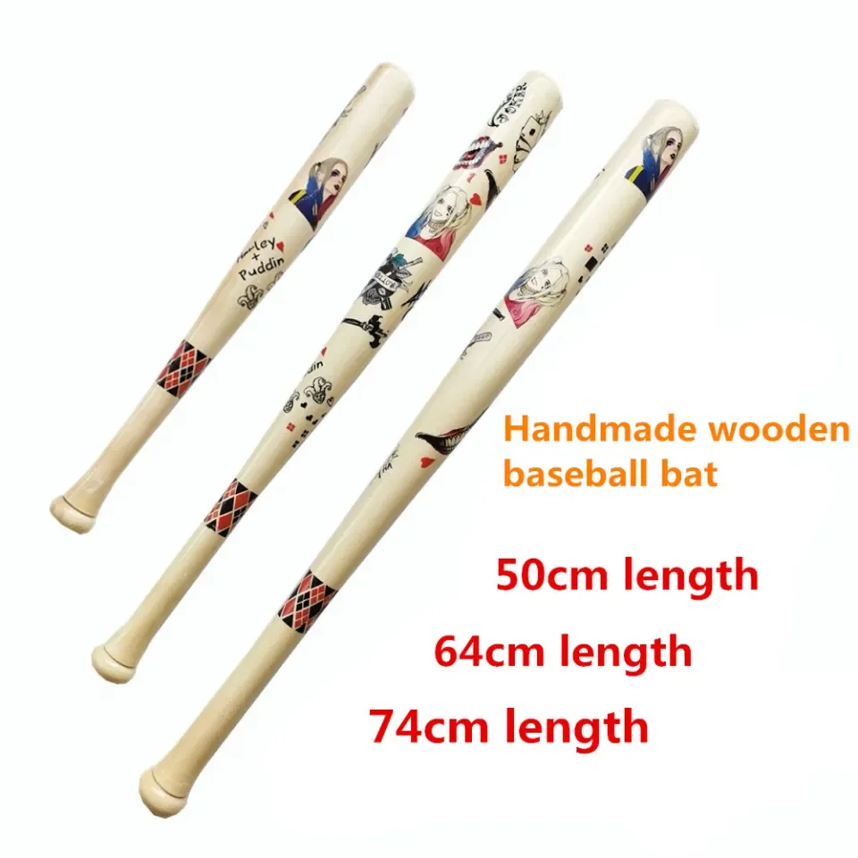 Harley Quinn Baseball Bats Party Games Wood Red Alloy Bats 50cm 64cm 74cm |  Lazada PH