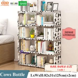 RAK BUKU PORTABLE SHENAR / RB 2X5 ( 5 KOTAK ) / RAK BUKU 2X5 - MILK