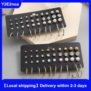 【Local shipping】 20 Pairs Womens Earrings Set Earrings For Women Bohemian Fashion Jewelry Geometric Stud Earrings
