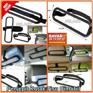 Penjepit Tempat Tissu Mobil Gantung Dudukan Holder Tisu Tissue Box Kotak Murah Lucu Keren MS