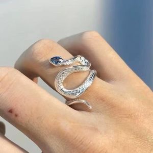 Couple Snake Open Ring ❤️ Cincin Ular Pasangan Adjustable - Romantis Matching Jewelry for Lovers