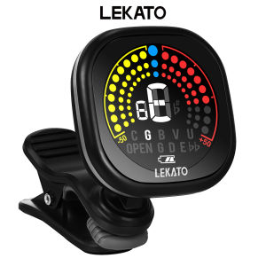 LEKATO Guitar Tuner Clip On Rechargeable Tuner for Guitar Bass Ukulele Violin & Chromatic Tuning Modes Fast Accurate Guitar Tuner